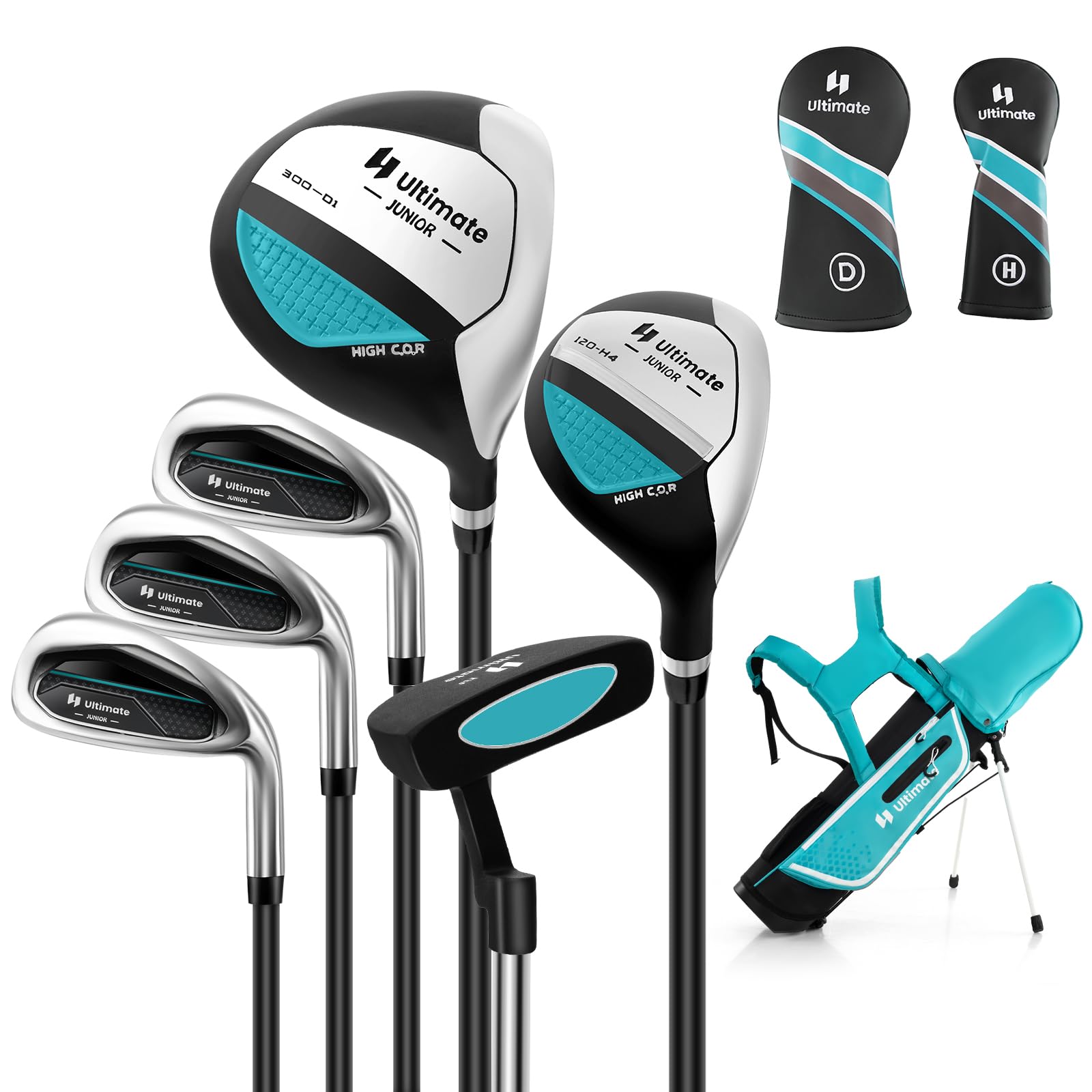 Tangkula 7 Pieces Junior Golf Club Set for Kids Age 11-13 Right Hand, Children’s Golf Clubs Set